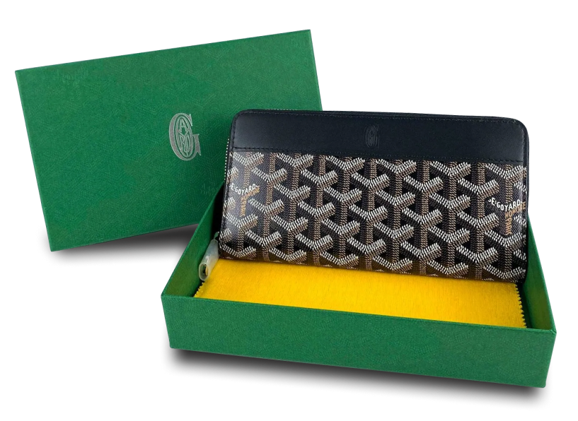 Green bifold goyard wallet